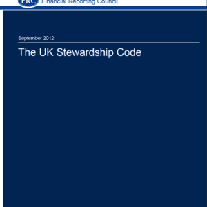 UK - FRC - The UK Stewardship Code - 2012