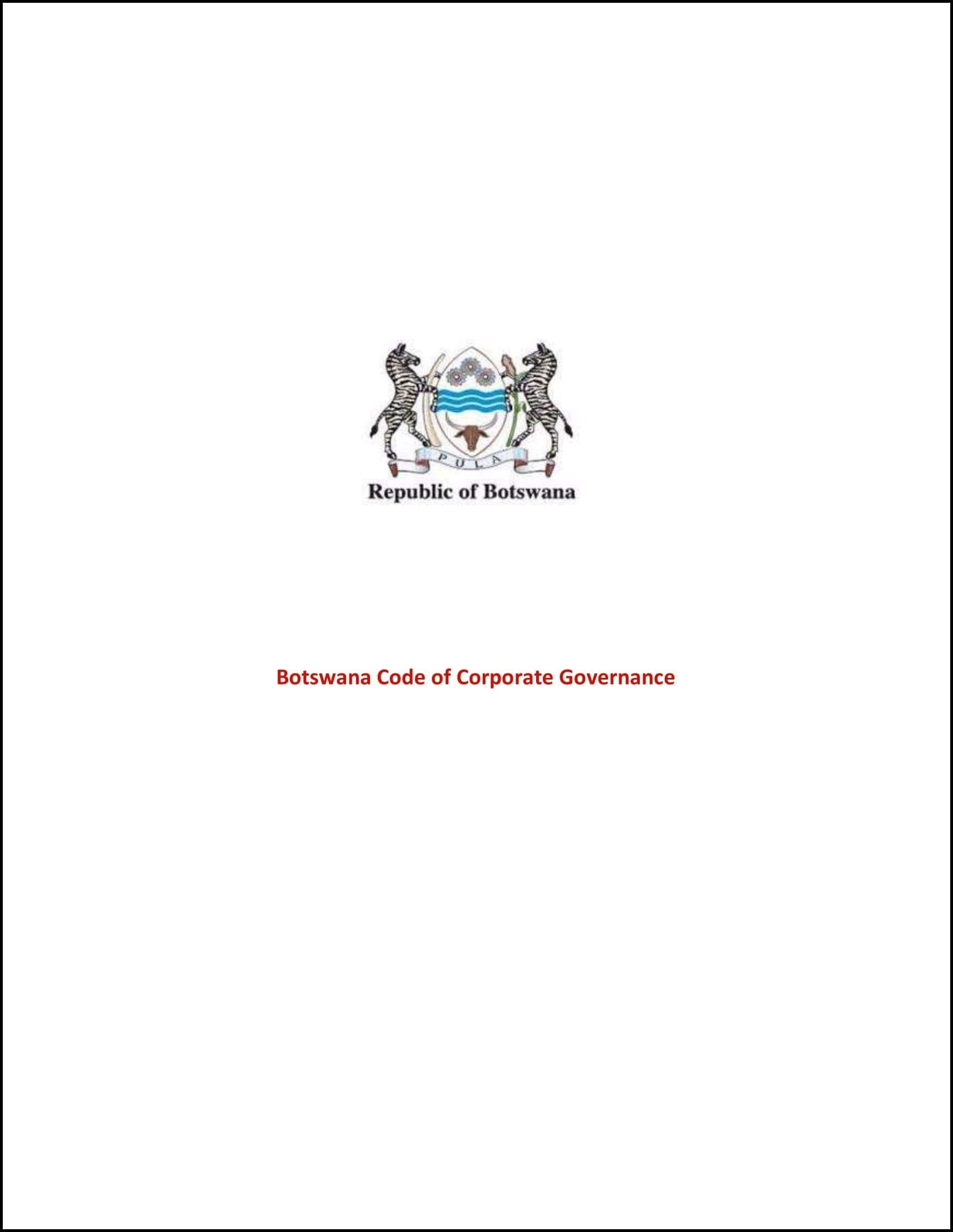 Botswana Code of Corporate Governance