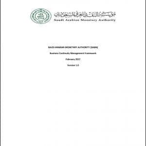 KSA - SAMA - Business Continuity Management Framework - February 2017